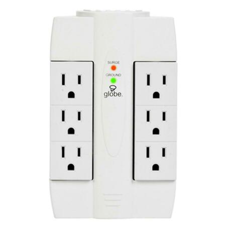 GLOBE ELECTRIC 2 USB 2.1A 6 Outlet White Swivel Surge Tap GL571297